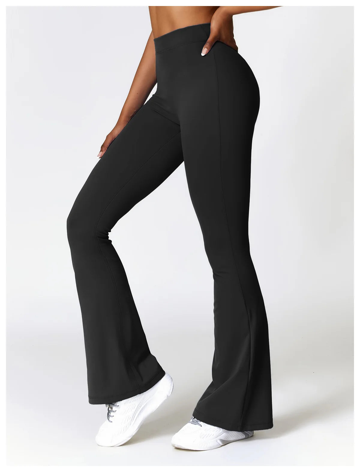 V Back Scrunch Flare Leggings