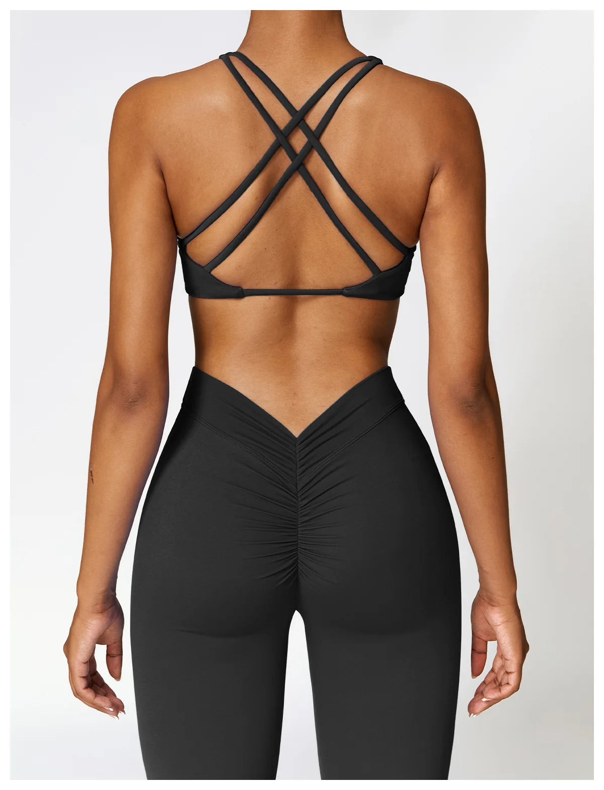 V Back Scrunch Flare Leggings