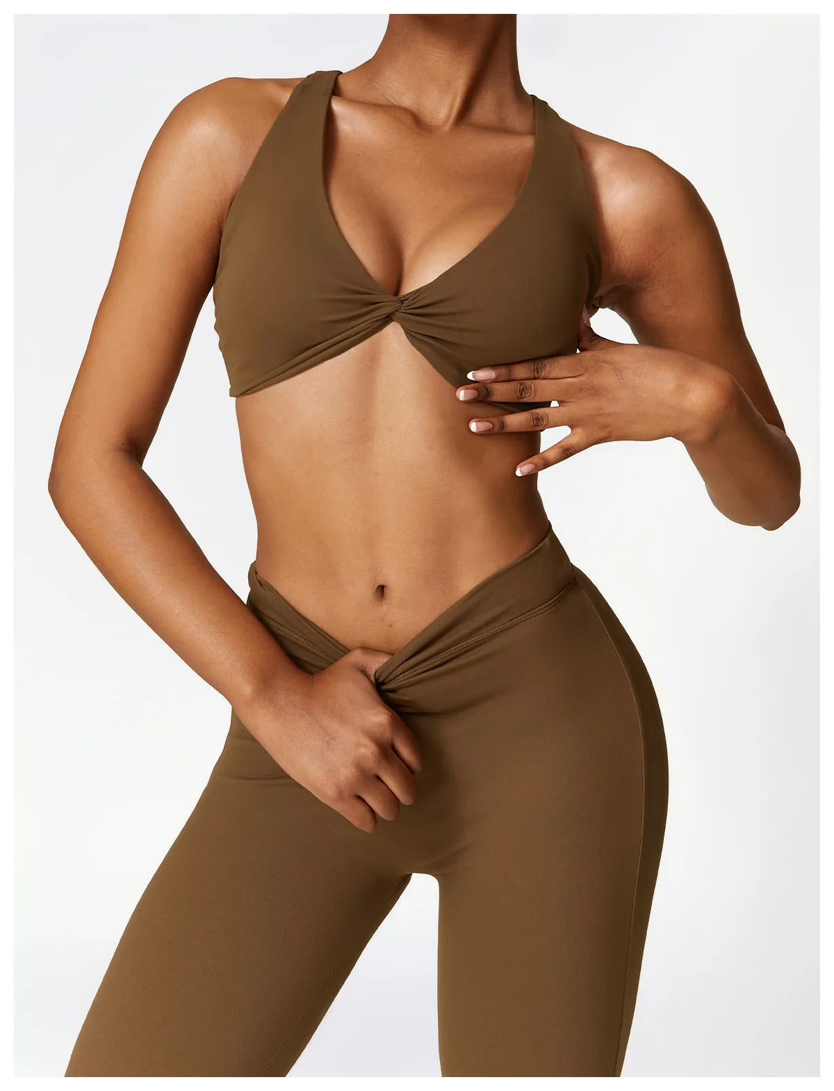 V Back Scrunch Flare Leggings