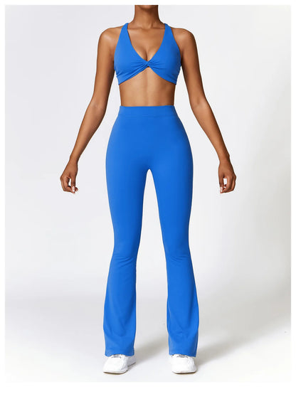 V Back Scrunch Flare Leggings