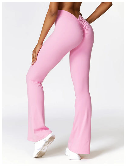 V Back Scrunch Flare Leggings