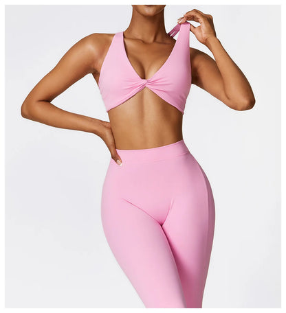 V Back Scrunch Flare Leggings