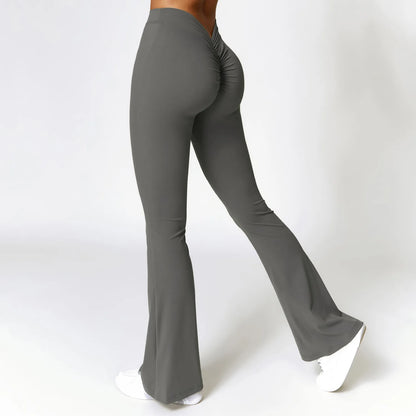 V Back Scrunch Flare Leggings