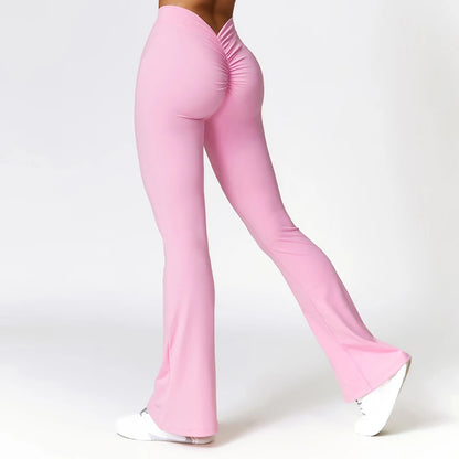 V Back Scrunch Flare Leggings