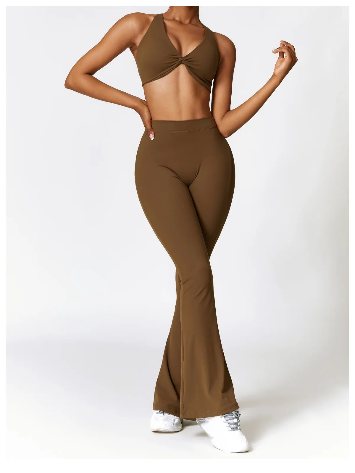 V Back Scrunch Flare Leggings