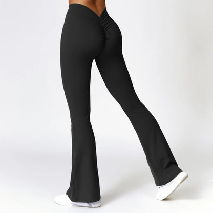 V Back Scrunch Flare Leggings