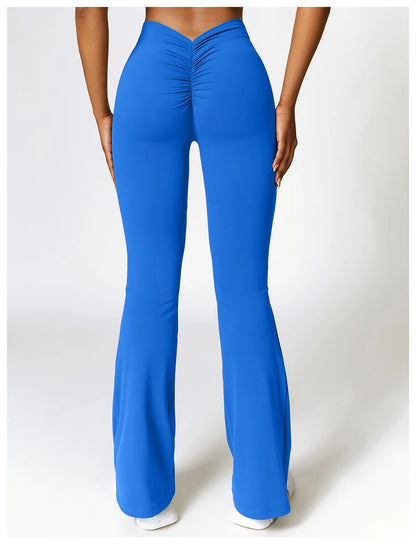 V Back Scrunch Flare Leggings