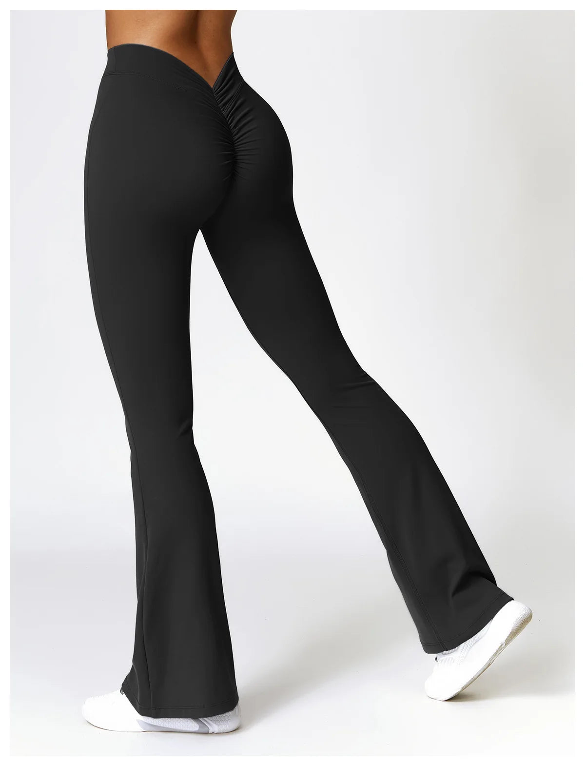 V Back Scrunch Flare Leggings