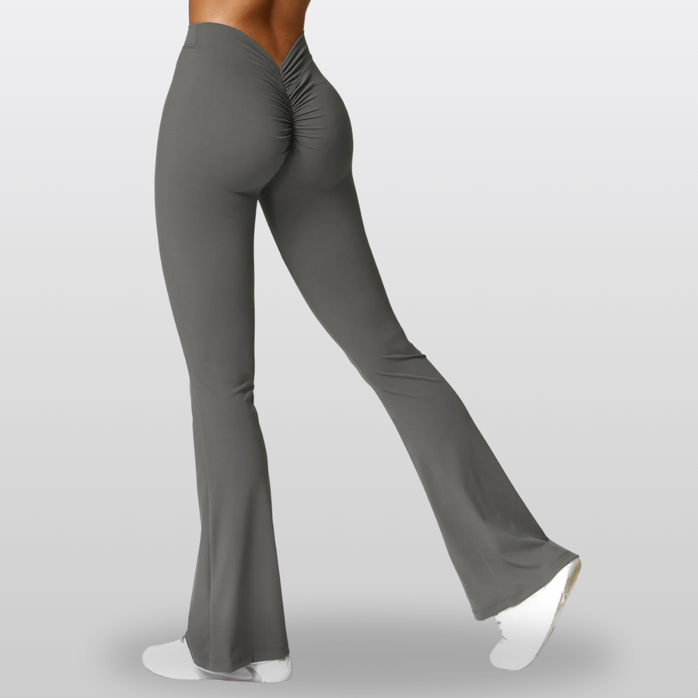 V Back Scrunch Flare Leggings